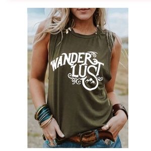 New! Women's Wanderlust Tank Top Size M